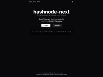 Hashnode Next screenshot