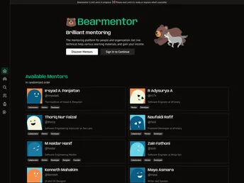 Bearmentor.com screenshot