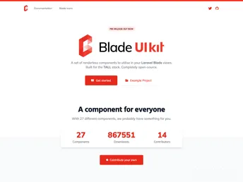 Blade Ui Kit.com screenshot