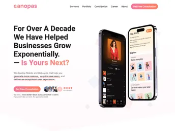 Canopas Website screenshot