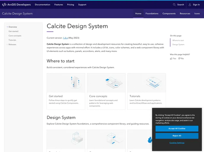 Calcite Design System screenshot