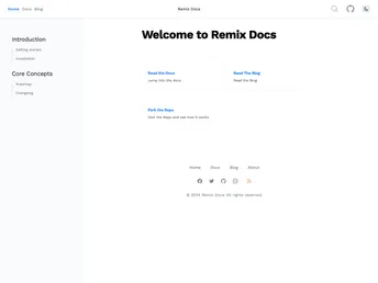 Remix Docs screenshot
