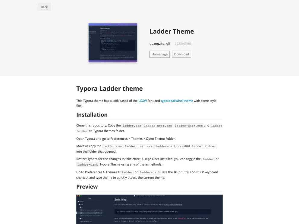 Typora Ladder Theme screenshot