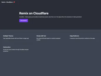 Remix Cloudflare Demo screenshot