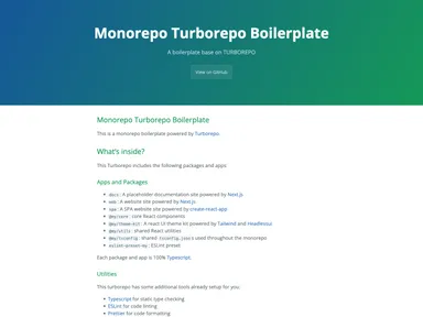 Turborepo Boilerplate screenshot
