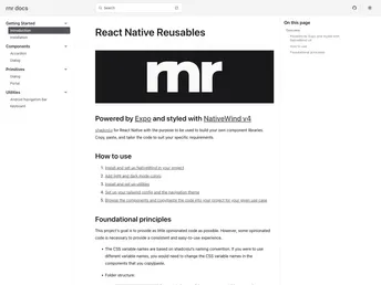 React Native Reusables screenshot