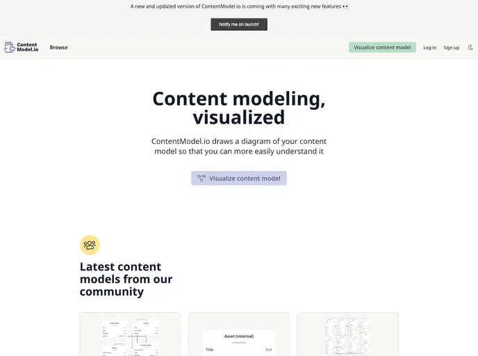 Contentmodel.io Web screenshot