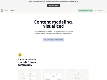 Contentmodel.io Web screenshot