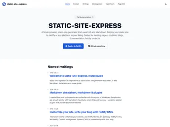 Static Site Express screenshot