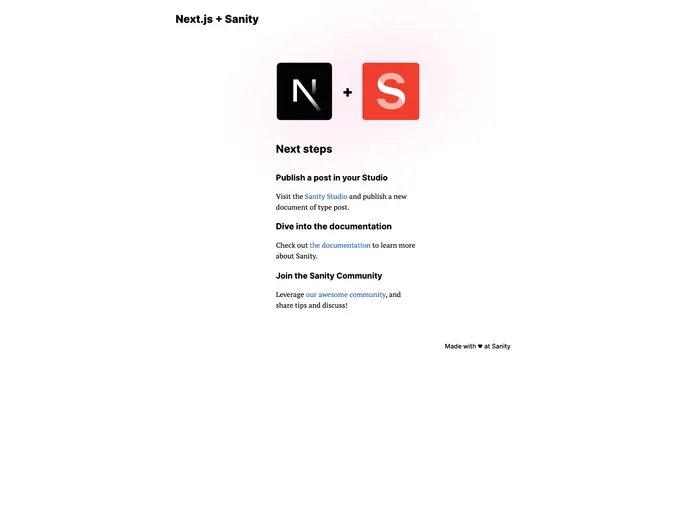 Sanity Template Nextjs Clean screenshot
