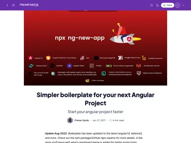 Angular Material Starter Template screenshot