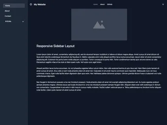Flowbite Sveltekit Responsive Sidebar Layout screenshot
