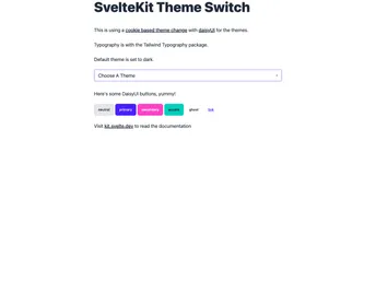 Sveltekit Theme Switch Example screenshot