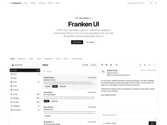 Franken Ui screenshot
