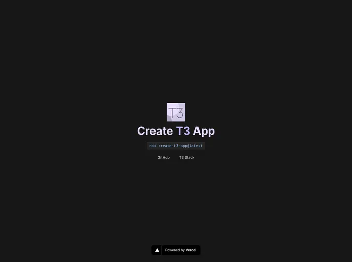 Create T3 App screenshot