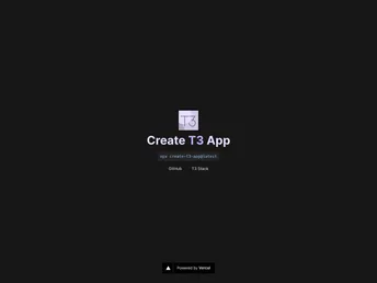Create T3 App screenshot