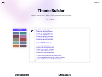 Directus Themebuilder screenshot