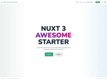Nuxt3 Awesome Starter screenshot