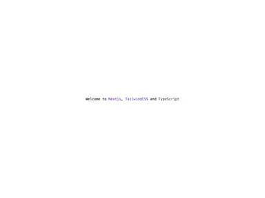 Nextjs Tailwindcss Typescript Starter screenshot